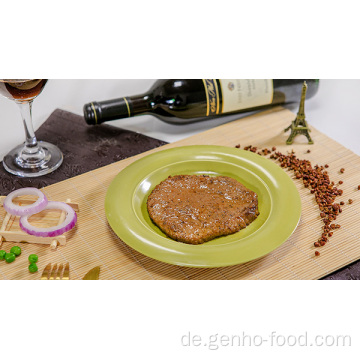 Gewürztes eingelegtes Beefsteak mit schwarzem Pfeffer